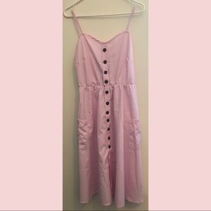Light Pink Dress With Pockets Lightweight Summer